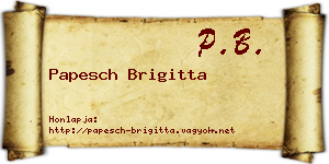 Papesch Brigitta névjegykártya